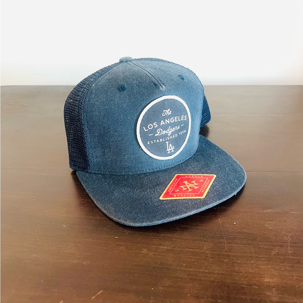 Los Angeles Dodgers Blue Trucker Hat - purchased in the clubhouse DS